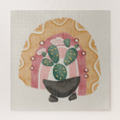 Boho Cactus Rainbow: Vibrant Wüste Vibes Puzzle (Vertikal)