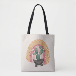 Boho Cactus Rainbow: Vibrant Wüste Vibes Tasche