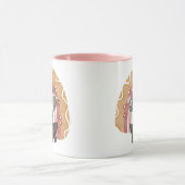 Boho Cactus Rainbow: Vibrant Wüste Vibes Tasse (Zentrum)