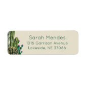 Boho Cactus Return Address Label (Vorne)