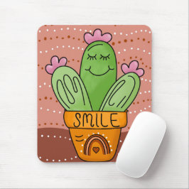 Boho Cactus Smile Niedlich Rainbow Mousepad