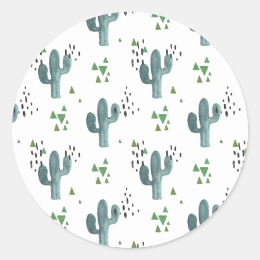 Boho Cactus Sticker (Vorderseite)
