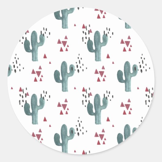 Boho Cactus Sticker (Vorderseite)