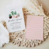 Boho Cactus Succulent Brautparty Einladung