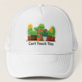 BOHO Cactus succulents White Trucker Hat Truckerkappe (Vorderseite)