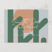 Boho Cactus Sun Save the Date Postcard Postkarte (Vorderseite)