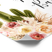 Boho Cactus Taco Bar Taco über Liebe-Zeichen Poster (Ecke)