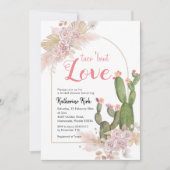 Boho Cactus Taco 'bout Liebe Brautparty Einladung (Vorderseite)