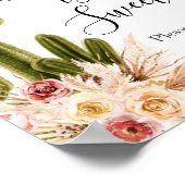 Boho Cactus Taco Bout Liebe ist ein süßes Zeichen Poster (Ecke)