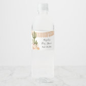 Boho Cactus Taco Bout Liebe Wasser Flasche Wasserflaschenetikett (Vorderseite)