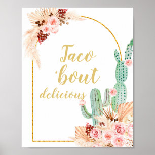 Boho Cactus Taco köstlich Poster