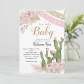 Boho Cactus Taco über eine Einladung für ein Baby (Stehend Vorderseite)