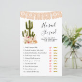 Boho Cactus Taco über Liebe Er sagte, sie sagte "G (Stehend Vorderseite)