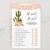 Boho Cactus Taco über Liebe Er sagte, sie sagte "G (Vorne/Hinten)