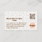 Boho Cafe Dankeskarten-QR-Code Treuekarte (Rückseite)