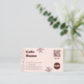 Boho-Café Geschäfts Karte (Stehend Vorderseite)