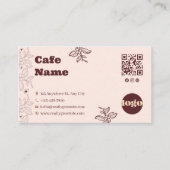 Boho-Café Geschäfts Karte (Vorderseite)