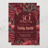 Boho Call Lilies Accent Birthday Event Einladung (Vorne/Hinten)