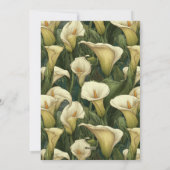 Boho Call Lilies Charm Milestone Birthday Einladung (Rückseite)