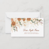 Boho Calla Lilies Date Night Ideas Mini Ticket Mitteilungskarte (Vorderseite)