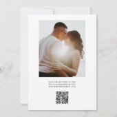 Boho Calligraphy Black QR Code Brautparty Einladung (Rückseite)