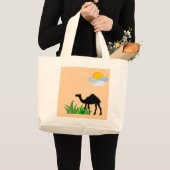 Boho Camel Tote Bag Jumbo Stoffbeutel (Vorderseite (Produkt))