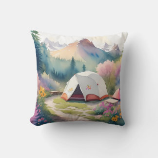 Boho Camp Site-Camping WasserfarbenSummer Kissen