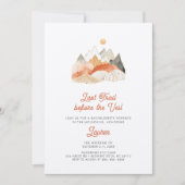 Boho Camping Bachelorette Weekend Party Einladung (Vorderseite)