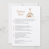 Boho Camping Bachelorette Weekend Party Einladung (Rückseite)