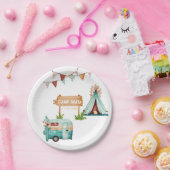 Boho-Camping-Geburtstagsfeier Papierplatte Pappteller (Party)