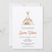 Boho Camping Tent Brautparty Einladung (Vorderseite)