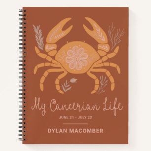 Boho Cancer Zodiac Astrologie Personalisiert Journ Notizblock