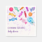 Boho Candy Land Süßigkeiten Lollipops Kinderdusche Serviette (Vorderseite)