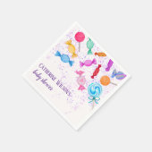 Boho Candy Land Süßigkeiten Lollipops Kinderdusche Serviette (Ecke)