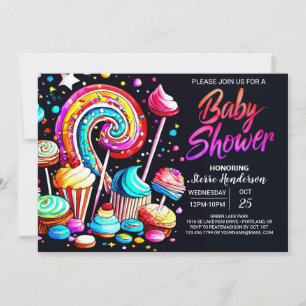 Boho Candy Sweet Celebration Baby Shower Einladung