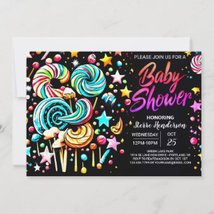 Boho Candyland Serenity Baby Dusche Einladung