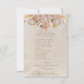 Boho Capture die Liebe Foto I Spy Wedding Menü RSVP Karte (Rückseite)