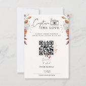 Boho Capture die Liebe Foto I Spy Wedding Menü RSVP Karte (Vorderseite)