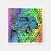 Boho Car, Sommer, buntes Party Cocktail Napkin Serviette (Vorderseite)