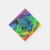 Boho Car, Sommer, buntes Party Cocktail Napkin Serviette (Ecke)