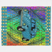 Boho Car, Summer Mood Fleece Blanket (Vorderseite (Horizontal))