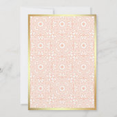 Boho Caramel Gold Arabesque Muster muslimische Hoc Einladung (Rückseite)