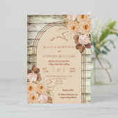 Boho Caramel Rose | Trockenrasen Folieneinladung (Stehend vorne)