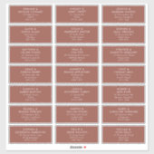 Boho Caramel Rust Maple Guest Address Labels (Blatt)