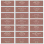 Boho Caramel Rust Maple Guest Address Labels (Vorderseite)