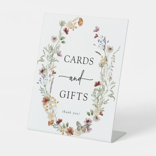 Boho Card und Geschenke Sockelschild (Vorderseite)