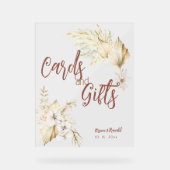 Boho Cards, Geschenke und Bouquets Acrylschild (Vorderseite)