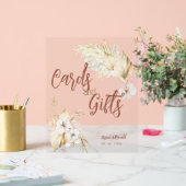 Boho Cards, Geschenke und Bouquets Acrylschild (Hochzeit)