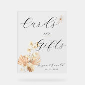 Boho Cards, Geschenke und Bouquets Acrylschild (Vorderseite)