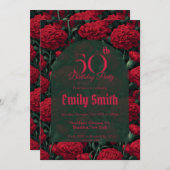 Boho Carnation Fantasy First Birthday Gift Einladung (Vorne/Hinten)